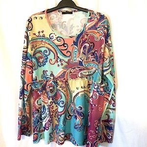 Love U.Dear 2XL Boho Colorful Top (510)